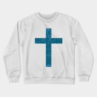 Christian Cross (Blue Lichen) Crewneck Sweatshirt